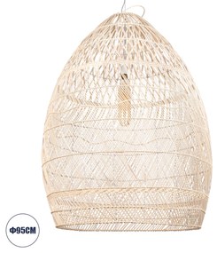 01812 GloboStar® GLOBOSTAR® MALIBU 01812 Boho Κρεμαστό Φωτιστικό Οροφής με Ντουί 1 x E27 AC 220-240V IP20 - Μπεζ - Μ95 x Π95 x Υ125cm