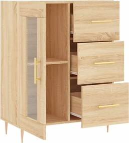 vidaXL Ντουλάπι Sonoma Δρυς 69,5 x 34 x 90 εκ. από Επεξεργασμένο Ξύλο