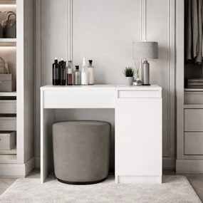 Τουαλέτα με καθρέπτη Huma Megapap χρώμα λευκό 90x45x118,2εκ.