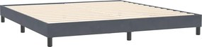 vidaXL Box Spring Κρεβάτι χωρίς στρώμα Σκούρο γκρι 200x220cm Βελούδινο