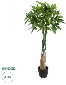 GloboStar® Artificial Garden PACHIRA GLABRA 20426 Τεχνητό Διακοσμητικό Φυτό Παχίρα της Τύχης Υ120cm