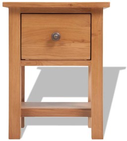 vidaXL Κομοδίνα 2 τεμ. 36 x 30 x 47 εκ. από Μασίφ Ξύλο Δρυός