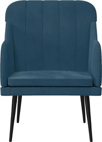 vidaXL Πολυθρόνα Μπλε 63 x 76x 80 εκ. Βελούδινη