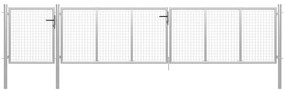 vidaXL Πόρτα Περίφραξης Κήπου Ασημί 500 x 100 εκ. Ατσάλινη