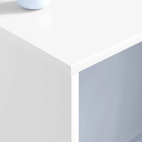 vidaXL Επιτοίχιο γραφείο Λευκό 100 x 45 x 30 εκ Επεξεργασμένο ξύλο