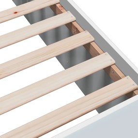 vidaXL Πλαίσιο Κρεβατιού Λευκό 140 x 200 εκ. Επεξεργ. Ξύλο