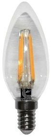 Adeleq Led Λάμπα Cog Κεράκι Διάφανο Ε14 4W 230V Λευκό 13-140141