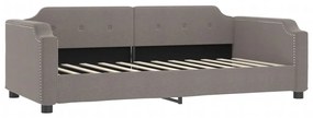 vidaXL Καναπές Κρεβάτι Συρόμενος Taupe 90x200 εκ. Ύφασμα &amp; Συρτάρια