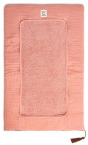 Αλλαξιέρα Βρεφική Μουσελίνα Coral Pink Funna Baby 50x80cm Bamboo, Cotton