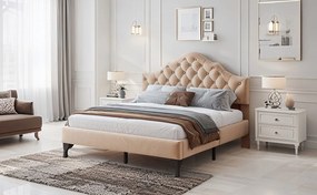 Επενδυμένο κρεβάτι Desora-Mpez