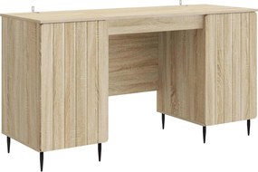vidaXL Γραφείο Sonoma Δρυς 142,5 x 50 x 75 εκ. Επεξεργασμένο Ξύλο