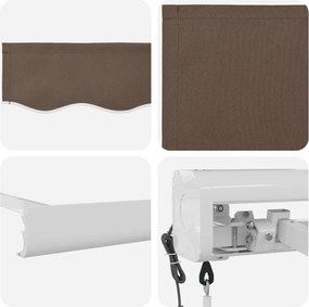 vidaXL Ηλεκτρική Αυλή 5 x 3 m Taupe 100% Πολυεστέρας