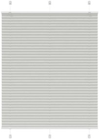 vidaXL Πλισέ περσίδα ανοιχτό γκρι 105x100 cm Πλάτος υφάσματος 104,4 cm