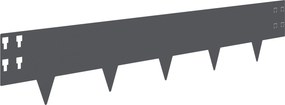 vidaXL Περίγραμμα γκαζόν 50 τμχ. 100 x 20 cm Steel Ανθρακί
