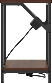 vidaXL Κομοδίνο Καφέ δρυς 38 x 30 x 48 εκ. Επεξεργασμένο ξύλο