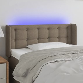 Κεφαλάρι Κρεβατιού LED Taupe 93x16x78/88 εκ. Υφασμάτινο