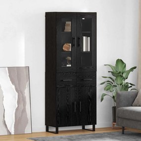 vidaXL Highboard 2 pcs Μαύρη Οξυά 69,5 x 34 x 180 εκ.