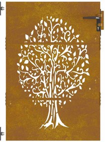 vidaXL Πύλη Κήπου 85 x 125 cm Ατσάλι με Επικάλυψη Πούδρας Κλειδώσιμο