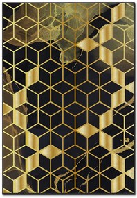 Χαλί Asr Crpt-93 288NGR2121 Gold-Black Conceptum Hypnose 180X280cm