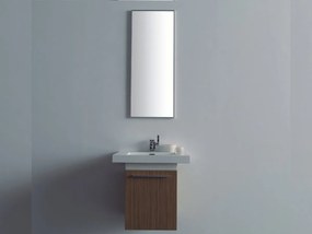 Σετ Έπιπλο Μπάνιου-Νιπτήρας Τύπου Corian 40cm-Καθρέπτης 40x100cm, Χρώμα Cherry ECO-40A FT21.040.006C