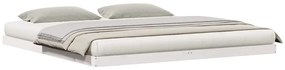 vidaXL Κρεβάτι δαπέδου Λευκό 200 x 210 cm Μασίφ ξύλο πεύκου