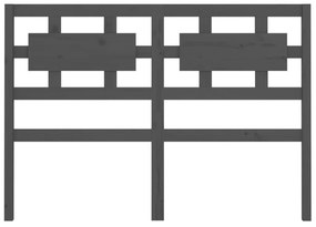 Κεφαλάρι Κρεβατιού Γκρι 155,5 x 4 x 100 εκ. Μασίφ Ξύλο Πεύκου - Γκρι