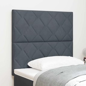 vidaXL Κεφαλάρι  90cm από βελούδο σε σκούρο γκρι με σχέδιο διαμαντιών