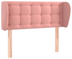 Κεφαλάρι με Πτερύγια Ροζ 103x23x78/88 εκ. Βελούδινο 3117625