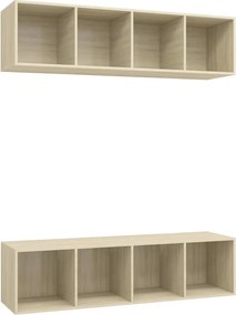 vidaXL Έπιπλα Τηλεόρασης Κρεμαστά 2 τεμ. Sonoma Δρυς από Επεξ. Ξύλο