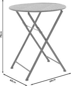 Τραπεζαρία Walen σετ 3τεμ μέταλλο λευκό