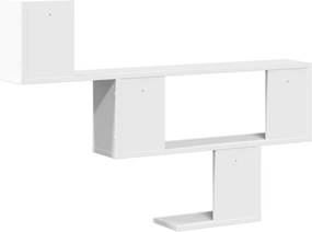 vidaXL Ράφι Τοίχου Λευκό 100x15x70 εκ. από Επεξεργασμένο Ξύλο