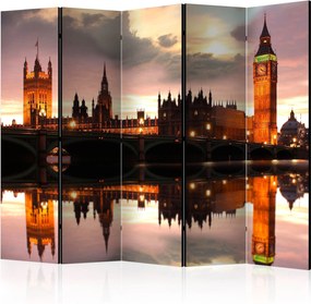 Διαχωριστικό με 5 τμήματα - Big Ben in the evening, London II [Room Dividers]