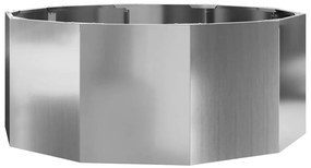vidaXL Γλάστρα Ασημί 90 x 90 x 35 εκ Επικαλυμμένος Χάλυβας