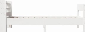 vidaXL Σκελετός Κρεβ. Χωρίς Στρώμα Λευκό 90x190 εκ Μασίφ Πεύκο