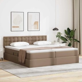 vidaXL Κρεβάτι Αποθήκης Καπουτσίνο 180 x 200 cm Τεχνητό Δέρμα