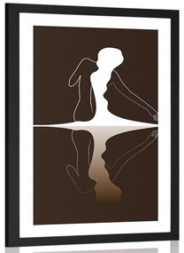 Αφίσα με πασπαρτού Γυναικείο μυστικό - 40x60 black