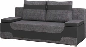 Καναπές - κρεβάτι Aria-Μαύρο - 200.00Χ92.00Χ90.00cm