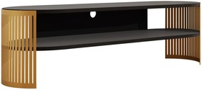 Έπιπλο τηλεόρασης Fikoli-Μαύρο - Χρυσό