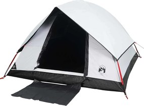 vidaXL Σκηνή Κάμπινγκ 2 Ατόμων Διάβροχη Λευκή Ύφασμα Συσκότισης