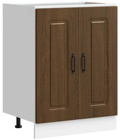 vidaXL Ντουλάπι βάσης νεροχύτη Kalmar Καφέ δρυς 60x46x81,5 εκ.