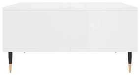 vidaXL Τραπεζάκι Σαλονιού Γυαλ. Λευκό 60x60x30 εκ. Επεξεργασμένο Ξύλο