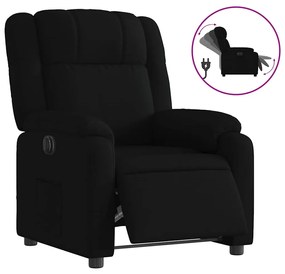 vidaXL Πολυθρόνα Ανακλινόμενη Ηλεκτρική Μαύρη Υφασμάτινη