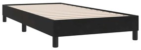 vidaXL Κρεβάτι Boxspring με Στρώμα &amp; LED Μαύρο 90x210 εκ. Βελούδινο