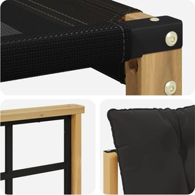 vidaXL Σειρά Καναπέ Εξωτερικού με μαξιλάρι 7 pcs Λευκό και Μαύρο