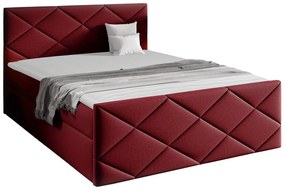 Επενδυμένο κρεβάτι Herkules-Kokkino-160 x 200