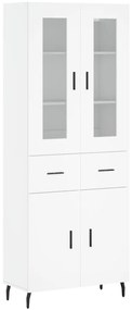 vidaXL Ντουλάπι Λευκό 69,5x34x180 εκ. από Επεξεργασμένο Ξύλο