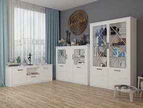 Επιδαπέδια Βιτρίνα με Γυαλί ARNETHA 113.5x37.5x143cm