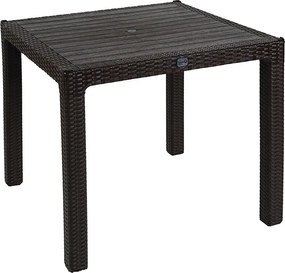 Τραπεζαρία Explore-Confident pakoworld σετ 5τεμ PP καφέ 90x90x73,5εκ