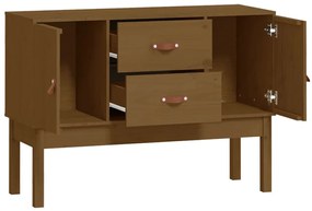 vidaXL Ντουλάπι Καφέ Μελί 110 x 40 x 78 εκ. από Μασίφ Ξύλο Πεύκου