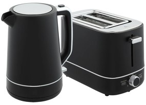 HOMCOM Σετ βραστήρα 1,7 L και τοστιέρα με 6 επίπεδα ροδίσματος, Μαύρο/Ατσάλι